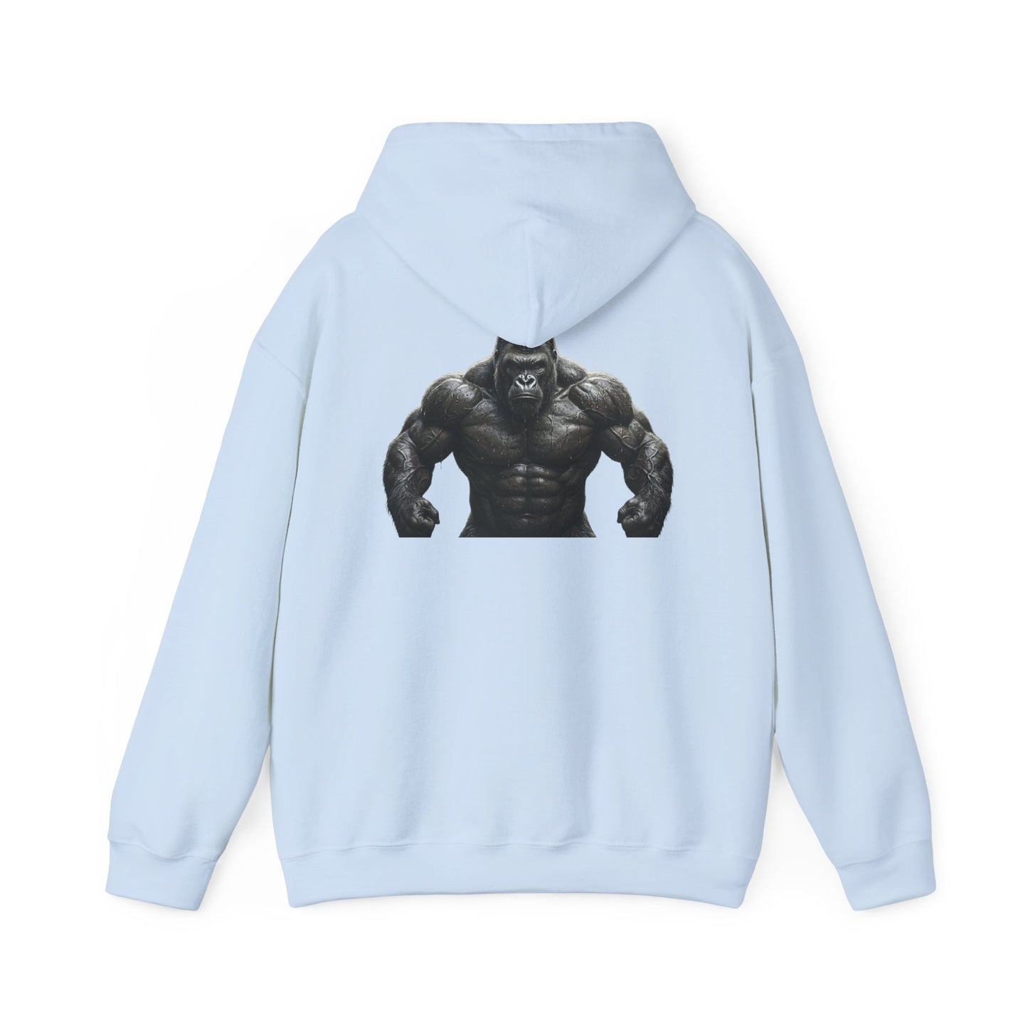 Gym Gorilla Hoodie — "Scoop It. Lift It. Love It." Motivational Fitness Sweatshirt