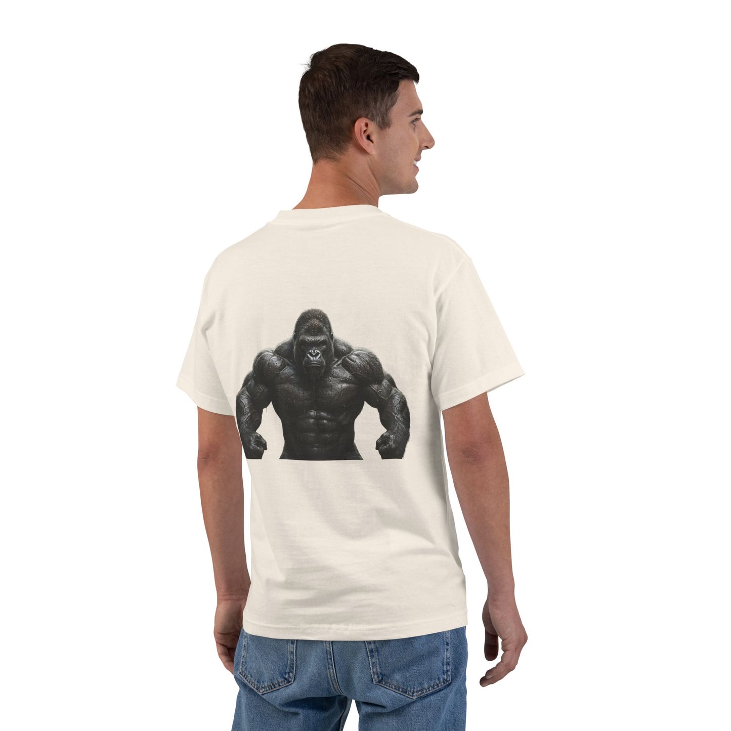 Gorilla Strength Graphic T-Shirt — “S.T. KEEP PUSHIN” Chest Logo
