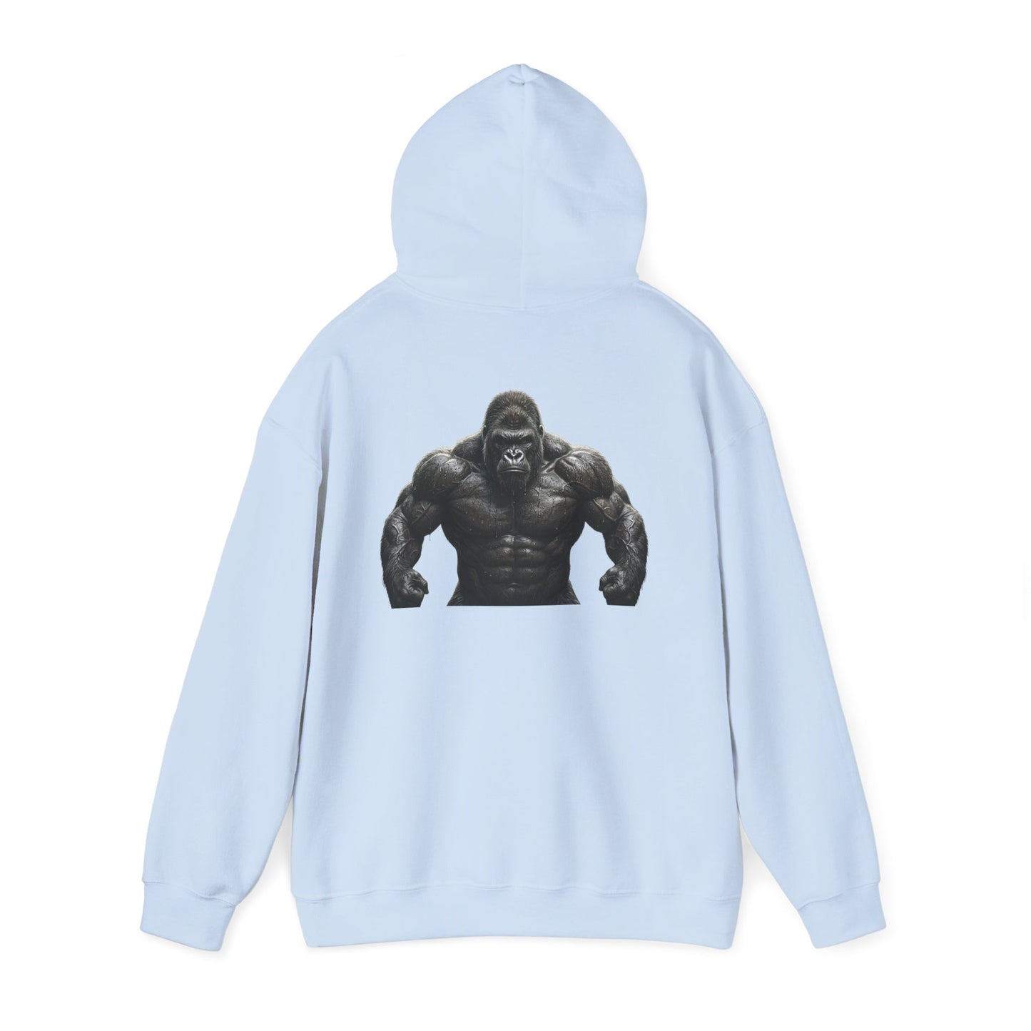 Gym Gorilla Hoodie — "Scoop It. Lift It. Love It." Motivational Fitness Sweatshirt
